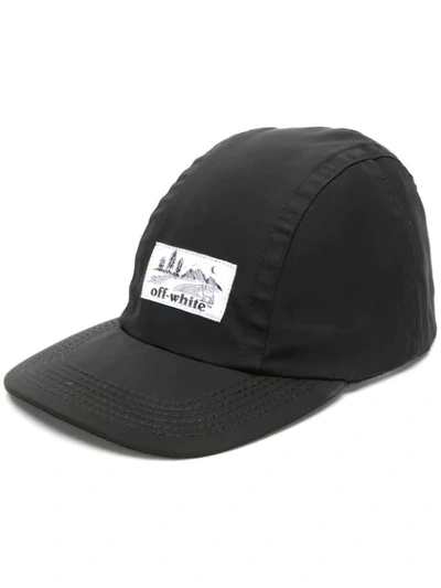 Shop Off-white Patch Detail Baseball Cap In Black