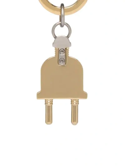 Shop Prada Electric Plug Keyring In F0056 Gold