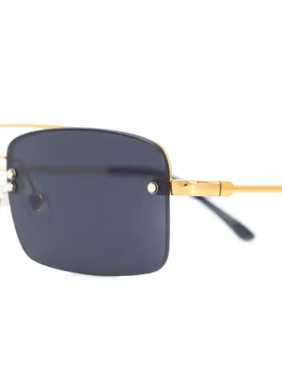 Shop Linda Farrow Square Frame Sunglasses - Black