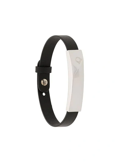 Shop Ferragamo Salvatore  Leather Bracelet - Black