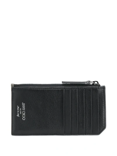 Shop Jimmy Choo Casey Card Case In Grey