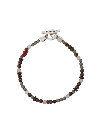 Shop Andrea D'amico Stones And Knots Bracelet - Grey