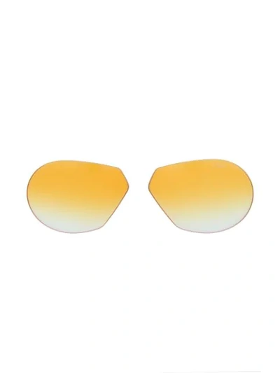 Shop Cazal Aviator Framed Sunglasses In Metallic