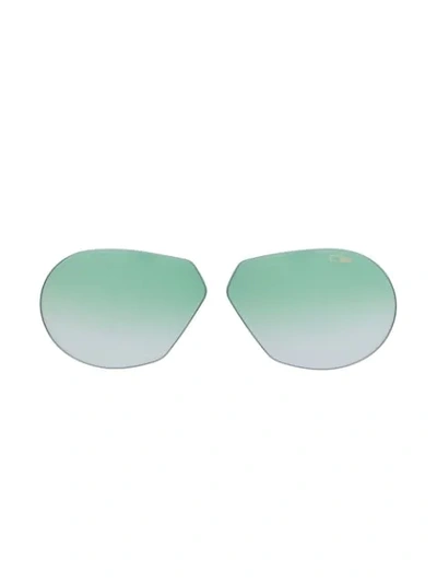 Shop Cazal Aviator Framed Sunglasses In Metallic