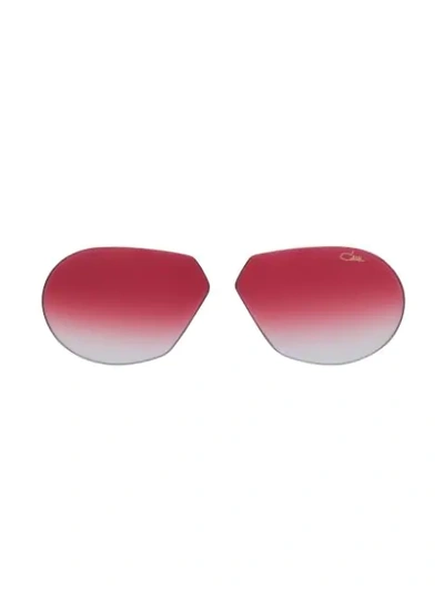 Shop Cazal Aviator Framed Sunglasses In Metallic