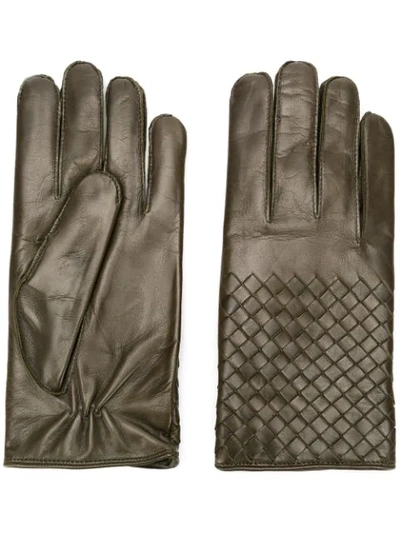 Shop Bottega Veneta Nappa Leather Gloves In Green