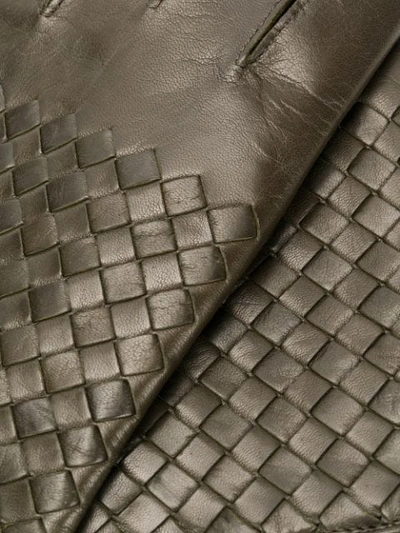 Shop Bottega Veneta Nappa Leather Gloves In Green