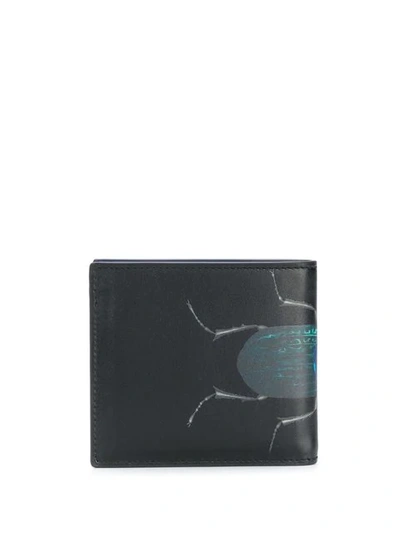 Shop Alexander Mcqueen Scarab Beetle Wallet In Black