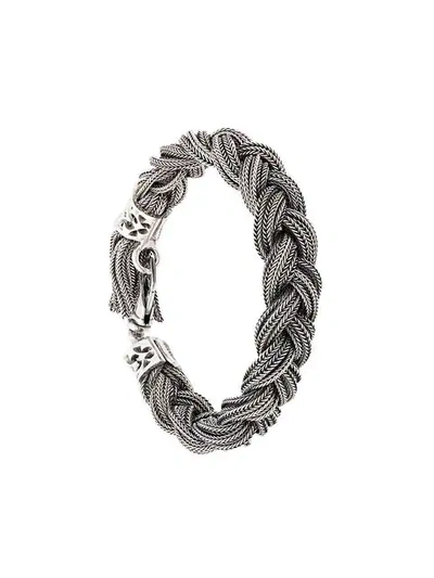 Shop Emanuele Bicocchi Rope Chain Bracelet In Silver