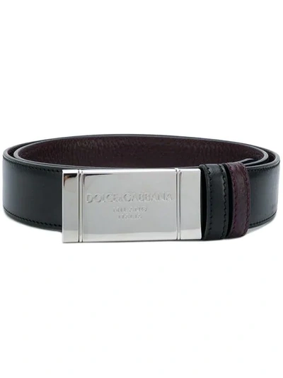 Shop Dolce & Gabbana Logo Belt In Black