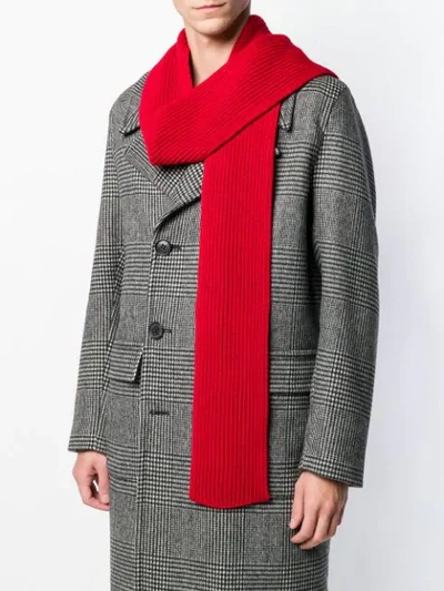 Shop Andersen-andersen Knitted Scarf In Red