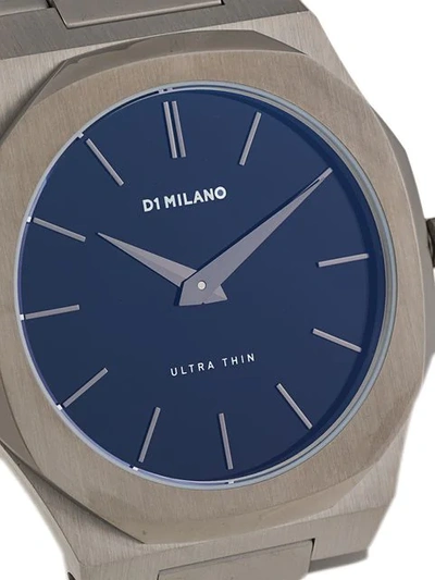 Shop D1 Milano Ultra Thin Watch In Grey