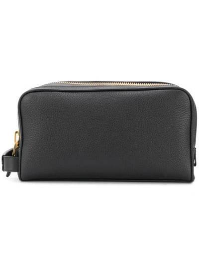Shop Tom Ford Wash Bag With Hand Strap In Black