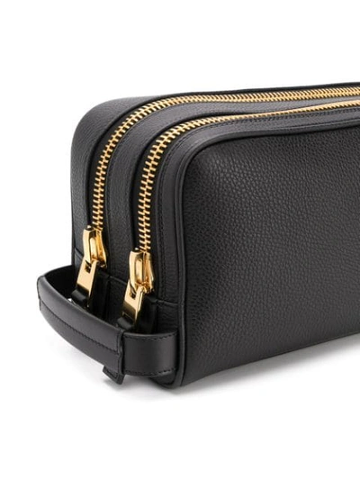 Shop Tom Ford Wash Bag With Hand Strap In Black