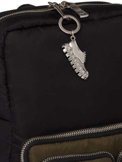 Shop Prada Shoe Keyring In Silver