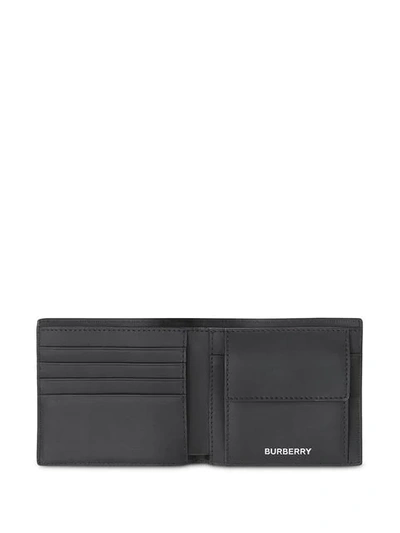 Shop Burberry London Check International Bifold Coin Wallet In Grey