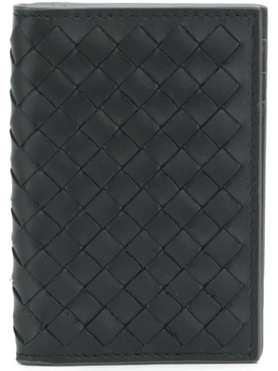 Shop Bottega Veneta Nero Intrecciato Card Case In Black