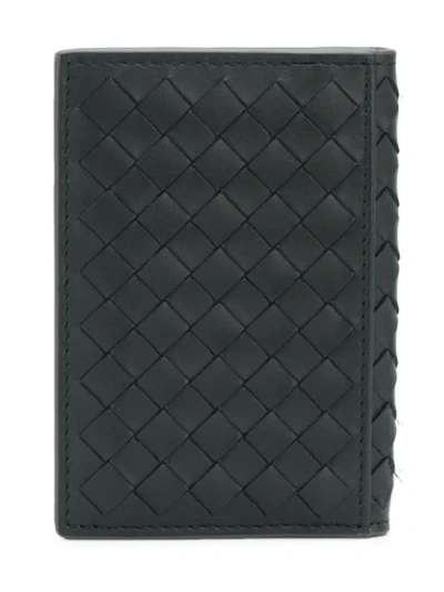 Shop Bottega Veneta Nero Intrecciato Card Case In Black