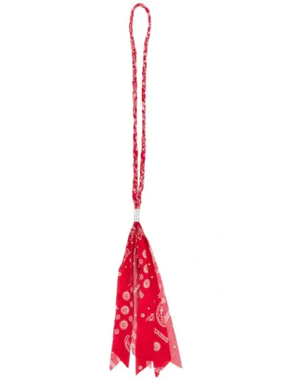 Shop Palm Angels Bandana Necklace In Red