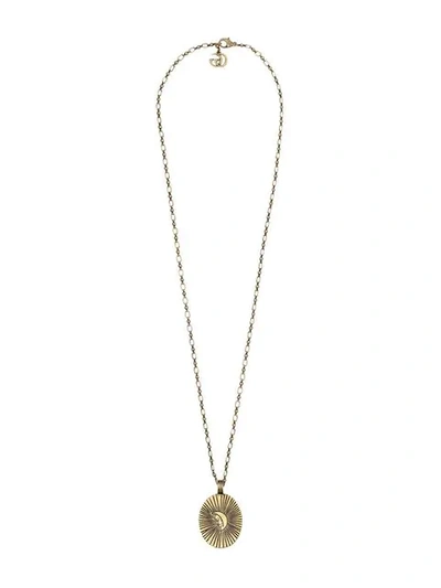 Shop Gucci Necklace With Cameo In Gold