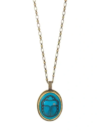 Shop Gucci Necklace With Cameo In Gold