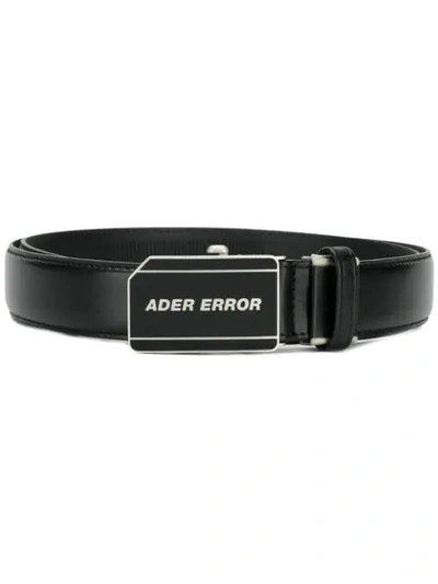 Shop Ader Error Logo Buckle Belt - Black