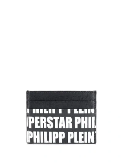 Shop Philipp Plein Logo Print Cardholder In Black