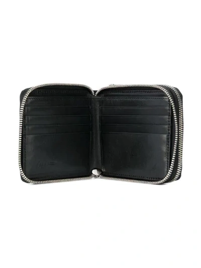 Shop Yohji Yamamoto Compact All Around Zip Wallet - Black
