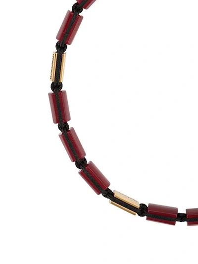 Shop Nialaya Jewelry Cz Flat Bead Bracelet In Red