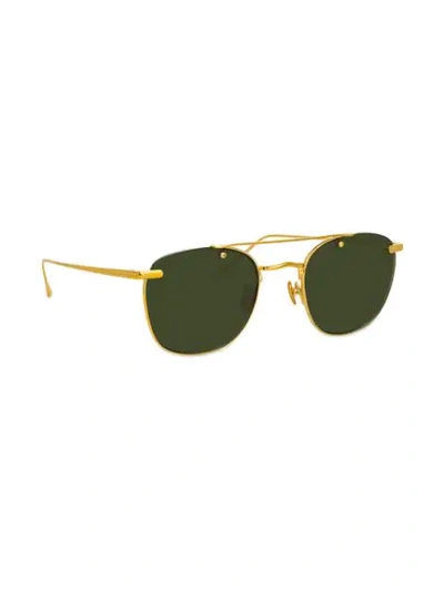 Shop Linda Farrow Square Frame Sunglasses In Black