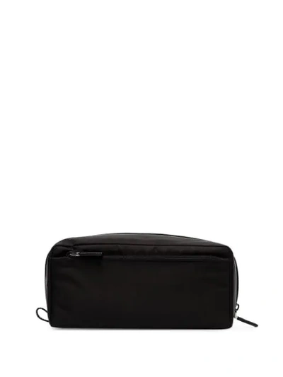 PRADA LOGO PLAQUE WASHBAG - 黑色