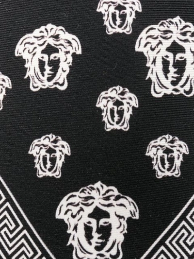 Shop Versace Medusa Print Tie - Black