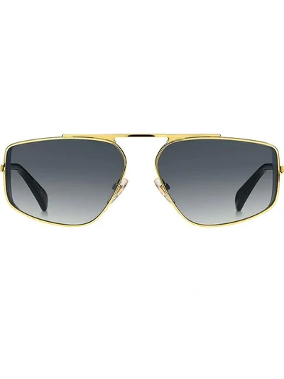 Shop Givenchy Straight Bridge Sunglasses In Gold
