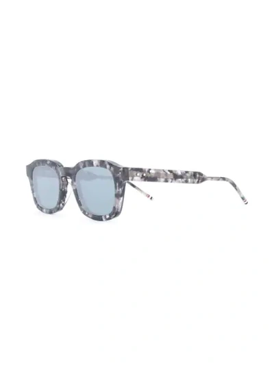 Shop Thom Browne Tbs-412 Sunglasses In Grey