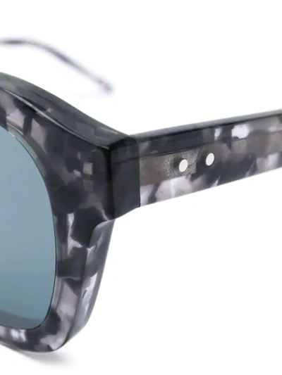 Shop Thom Browne Tbs-412 Sunglasses In Grey