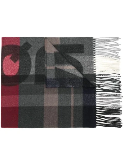 Shop Dsquared2 Logo Checked Scarf In M695