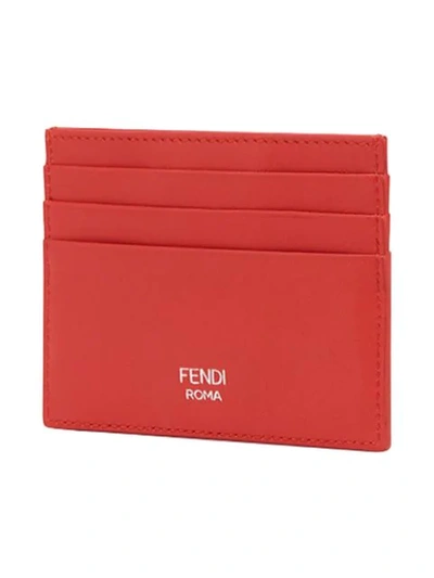 Shop Fendi Appliqué Card Holder - Red