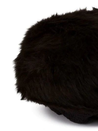 Shop Horisaki Rabbit Fur Beret In Brown