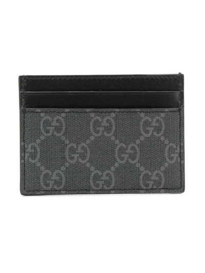 Shop Gucci Gg Supreme Eagle Head Cardholder In Black