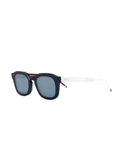 Shop Thom Browne Square Frame Sunglasses In Blue