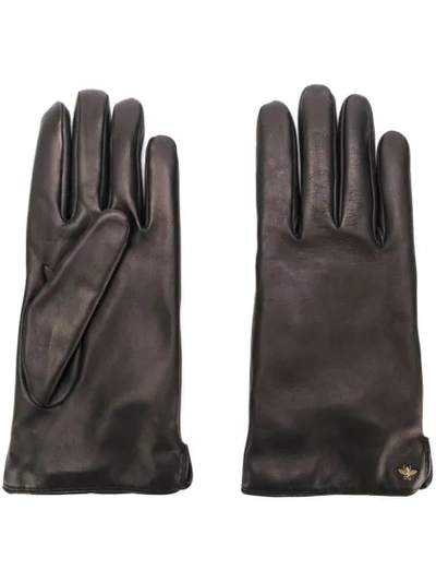 Shop Gucci Bee Motif Gloves In Black