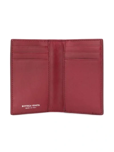Shop Bottega Veneta Slim Rectangular Card Case In Red