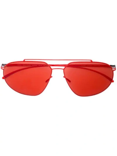 Shop Mykita 'messe' Sonnenbrille - Rot In Red