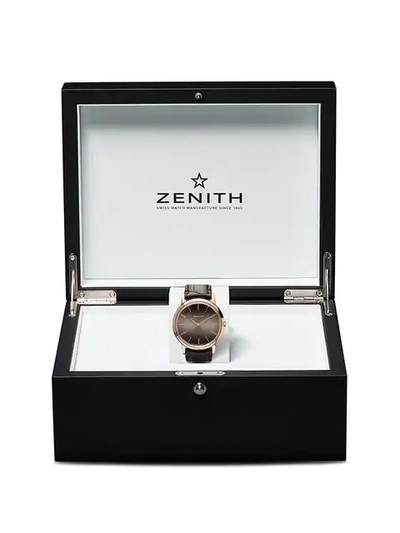 Shop Zenith Elite Classic 39mm In Brown