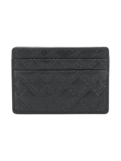 Shop Versace Embossed Card Holder - Black