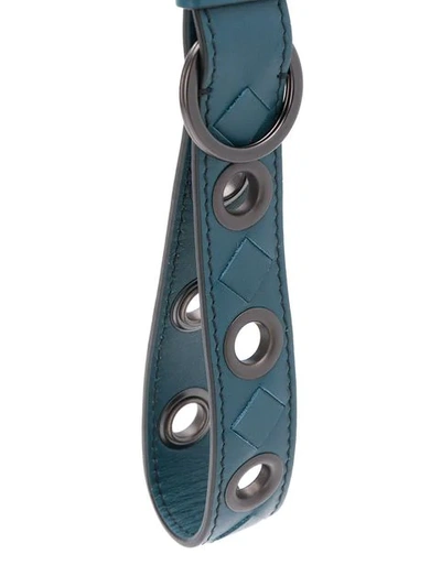 Shop Bottega Veneta Slim Key Ring In Blue