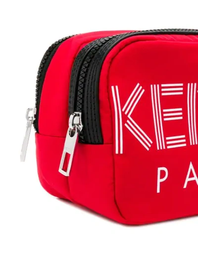 KENZO LOGO WASH BAG - 红色