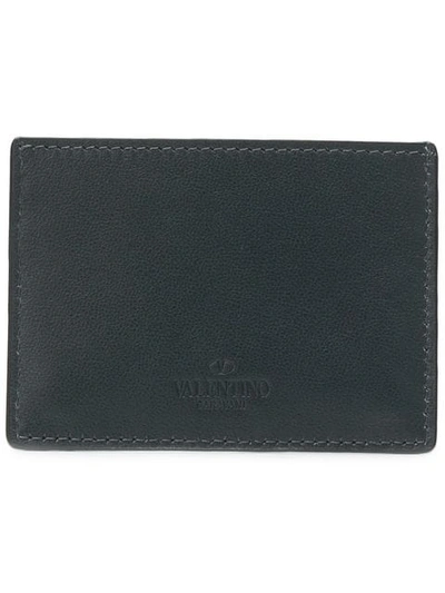 Shop Valentino Garavani Studded Cardholder In Black