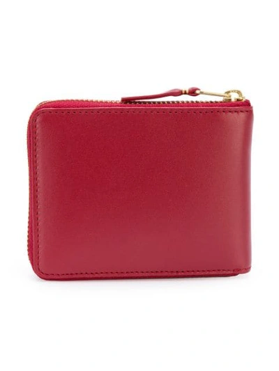 Shop Comme Des Garçons Play Zipped Mini Wallet In Red