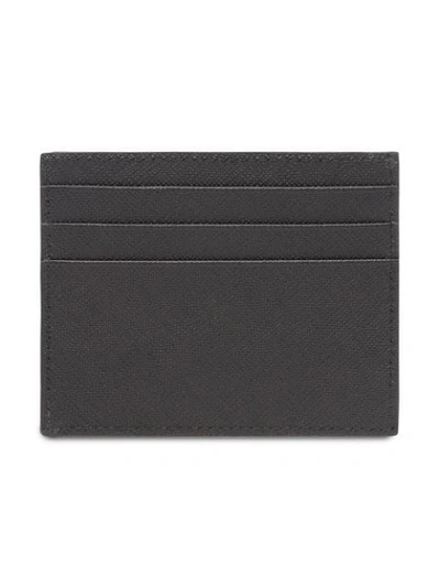 Shop Prada Logo Embossed Cardholder In Black